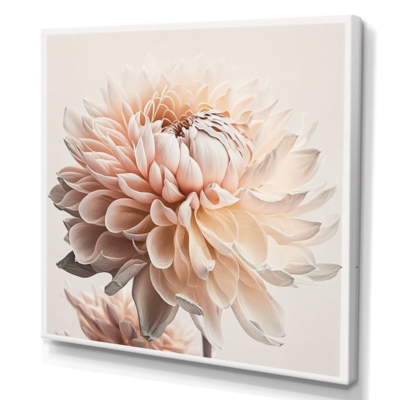 Designart White Dahlia Flowers I Canvas Wall Art