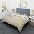 thumbnail image 1 of Designart "White Dandelion love expression IV" Floral Bedding Covert Set - Dandelion White Traditional Bed Set With 2 Shams, 1 of 6