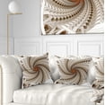 thumbnail image 1 of Designart White Fractal Spiral Pattern - Abstract Throw Pillow - 18x18, 1 of 5