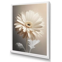 Designart White Gerbera Flower I Canvas Wall Art