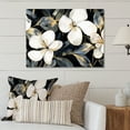 thumbnail image 1 of Designart "White Gold Exotic Plumeria Blooms Tropical Elegance" Floral Metal Wall Decor, 1 of 5