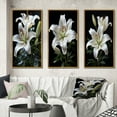 thumbnail image 1 of Designart "White Green Lily Exquisite Lily Painting I" Floral Framed Wall Art Set Of 3 - White Lilies Frame Gallery Set For Office Decor, 1 of 7