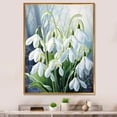 thumbnail image 1 of Designart "White Green Snowdrops love expression III" Floral & Botanical Floater Framed Wall Art Print, 1 of 7