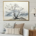 thumbnail image 1 of Designart "White Grey Muted Tree I" Floral Floater Framed Canvas Wall Art, 1 of 7