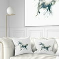 thumbnail image 1 of Designart White Horse in Motion on White - Animal Throw Pillow - 18x18, 1 of 5