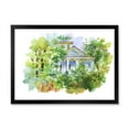 thumbnail image 1 of Designart 'White House In The Green Woods' Traditional Framed Art Print, 1 of 4