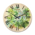 thumbnail image 1 of Designart 'White House In The Green Woods' Traditional Wood Wall Clock, 1 of 5