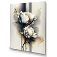 thumbnail image 1 of Designart White Peony Flower On Golden Beige Paint Canvas Wall Art, 1 of 5