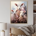 thumbnail image 1 of Designart "White Pink White Pink Sheep delicate Ewes I" Animals Floater Framed Canvas Wall Art, 1 of 7