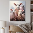 thumbnail image 1 of Designart "White Pink White Pink Sheep delicate Ewes I" Animals Floater Framed Canvas Wall Art, 1 of 7