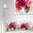 thumbnail image 1 of Designart White Red Roses with Color Splashes - Floral Throw Pillow - 16x16, 1 of 5