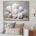 thumbnail image 1 of Designart " White Seashells" Animals Floater Framed Canvas Print, 1 of 7