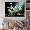thumbnail image 1 of Designart "White Snowdrops landscape I" Floral Wall Art Print, 1 of 5