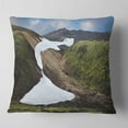 thumbnail image 1 of Designart White Spots Snowfields In Gullies - Landscape Printed Throw Pillow - 16x16, 1 of 4