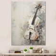 thumbnail image 1 of Designart "White Violin Minimalism Melodies" Music Wall Art Prints, 1 of 7