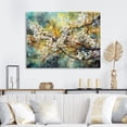 thumbnail image 1 of Designart "White Yellow Apple Tree Artistry" Floral Apple Tree Canvas Art Print, 1 of 5