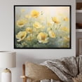 thumbnail image 1 of Designart "White Yellow Buttercups love expression II" Floral Floater Framed Wall Art Print, 1 of 7