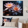 thumbnail image 1 of Designart "White Yellow Lotus landscape III" Floral Wall Art Print, 1 of 5
