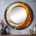 thumbnail image 1 of Designart "White Yellow Yin And Yang Harmony in Contrast" Meditation Rund Mirror For Wall Decor - Large White Round Printed Mirror - Traditional Round Mirror 23" x 23" Inch, 1 of 6