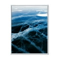 thumbnail image 1 of Designart 'White and Blue Ice Structure II' Modern Framed Canvas Wall Art Print, 1 of 5