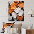 thumbnail image 1 of Designart "White and Orange Forest Leaves in Aspen Colorado Landscape" Botanical Metal Art Living Room, 1 of 5