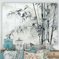 thumbnail image 1 of Designart "Wild Bamboo In Black And White" Bamboo Canvas Wall Art, 1 of 7