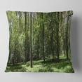thumbnail image 1 of Designart Wild Green Forest Panorama - Oversized Forest Throw Pillow - 16x16, 1 of 4