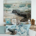 thumbnail image 1 of Designart 'Wild Ocean Waves Breaking On The Shore' Nautical & Coastal Print on Natural Pine Wood, 1 of 5