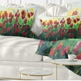 thumbnail image 1 of Designart Wild Red Poppies Field Panorama - Modern Landscape Printed Throw Pillow - 12x20, 1 of 5