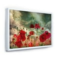 thumbnail image 1 of Designart ' Wild Red Poppy Flowers in Sky ' Floral Framed Canvas Art Print, 1 of 3