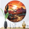 thumbnail image 1 of Designart "Wilderness Heat Nature s Blaze" Landscapes Oversized Wall Clock, 1 of 5