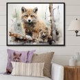 thumbnail image 1 of Designart "Wilderness Necessities: Wolf Family" Minimalism Floater Framed Wall Art Prints, 1 of 5