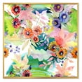 thumbnail image 1 of Designart 'Wildflowers and Vibrant Wild Spring Leaves II' Traditional Framed Canvas Wall Art Print, 1 of 5