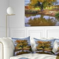 thumbnail image 1 of Designart Willow Near Pond - Landscape Photography Throw Pillow - 18x18, 1 of 5