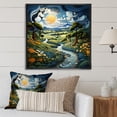 thumbnail image 1 of Designart "Winding River in the Countryside I" Landscapes Floater Framed Wall Decor, 1 of 7