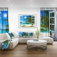 thumbnail image 1 of Designart 'Window Open to Beach with Palm ' Extra Large Seashore Canvas Art, 1 of 2