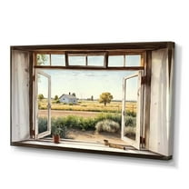 Designart Window To Landscape Views I Canvas Wall Art