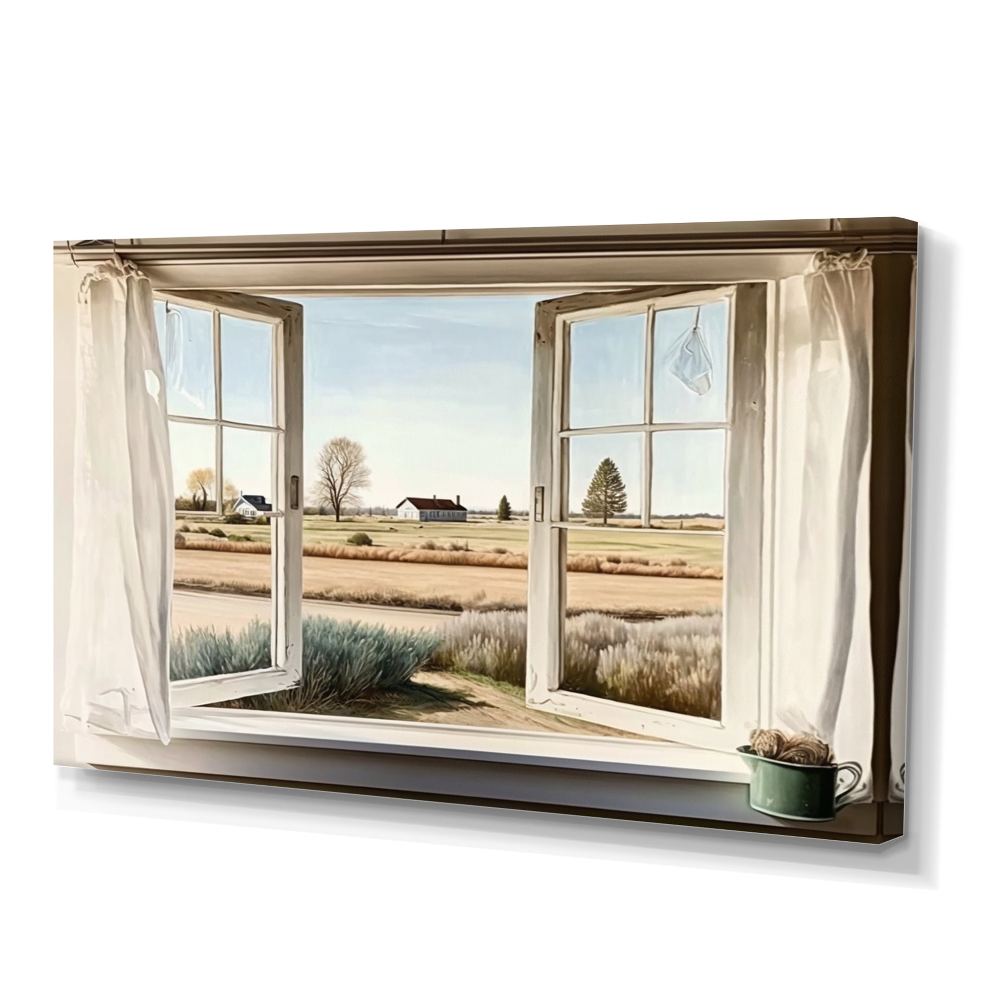 Designart Window To Landscape Views III Canvas Wall Art