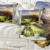 Designart Window View - Landscape Printed Throw Pillow - 12x20