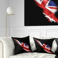 thumbnail image 1 of Designart Wing with United Kingdom Flag - Abstract Throw Pillow - 16x16, 1 of 5