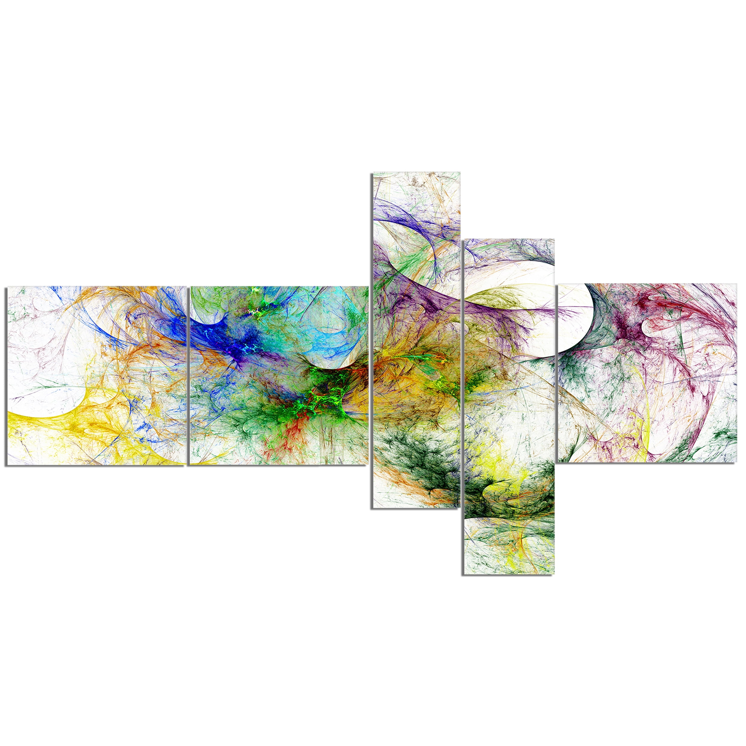 Designart 'Wings of Angels Purple ' Abstract Canvas art print