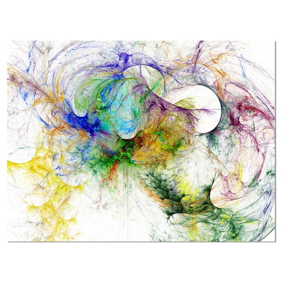 Designart 'Wings of Angels Purple ' Abstract Canvas art print