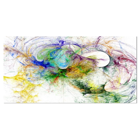 Designart 'Wings of Angels Purple ' Abstract Canvas art print