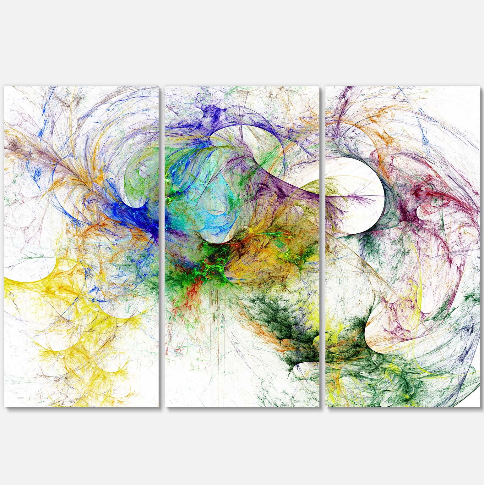 Designart 'Wings of Angels Purple ' Abstract Canvas art print