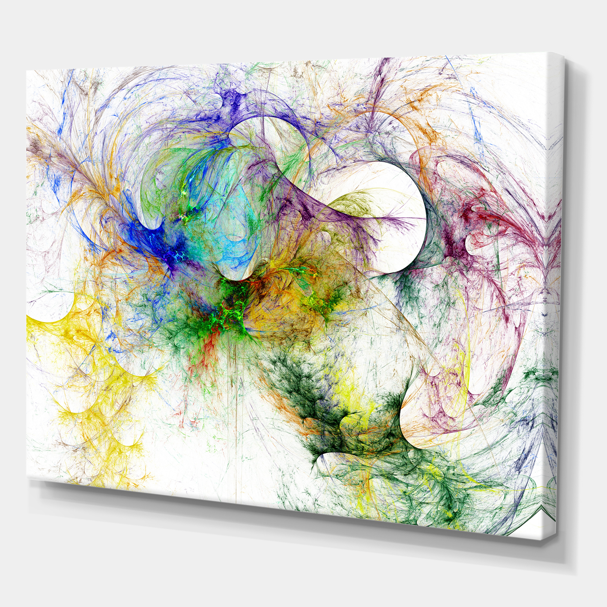 Designart 'Wings of Angels Purple ' Abstract Canvas art print