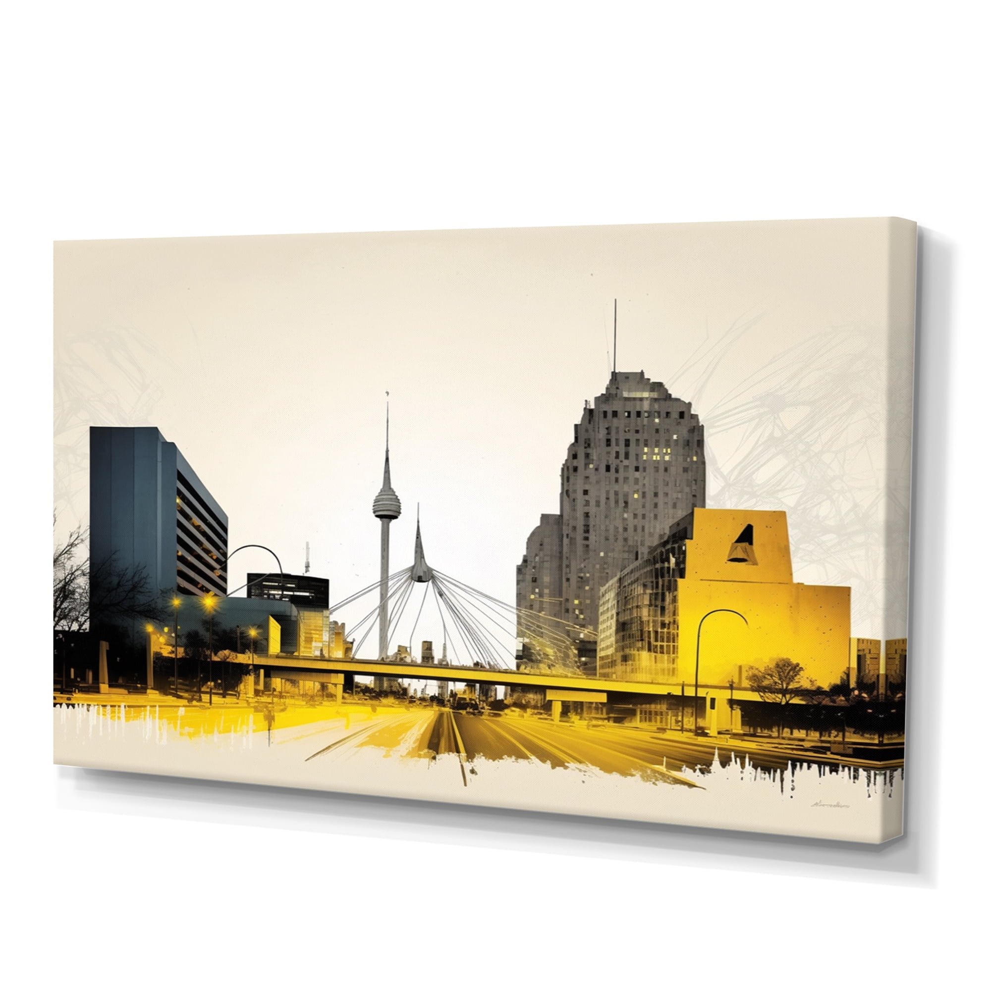 Designart Winnipeg Skyline Of City I Canvas Wall Art