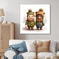thumbnail image 1 of Designart "Winter Bear Charm for Nursery III" People Wall Art - Farmhouse Brown Nursery Teddy Bear Hallway Wall Art Decor, 1 of 6