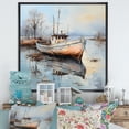 thumbnail image 1 of Designart "Winter Boat Appeal I" Boat Floater Framed Wall Decor, 1 of 5