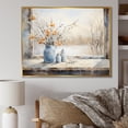 thumbnail image 1 of Designart "Winter Charm of Cottage Window I" Farm Framed Wall Art - Country Blue Farm Windows Bedroom Framed Canvas Wall Art, 1 of 6