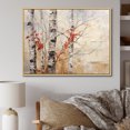 thumbnail image 1 of Designart "Winter Contrast Birch Woods I" Tree Birch Floater Framed Canvas Wall Art, 1 of 5